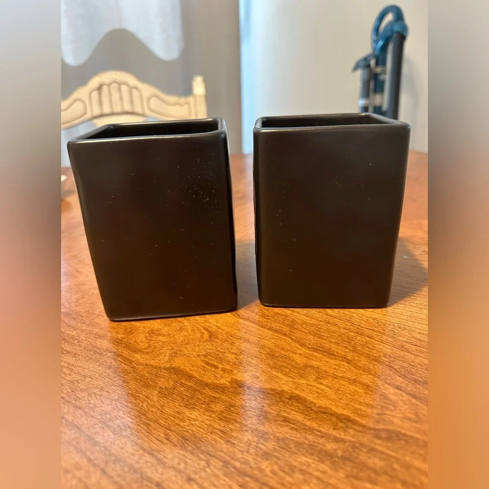 Rae Dunn “Wake Up Make Up” Black SET